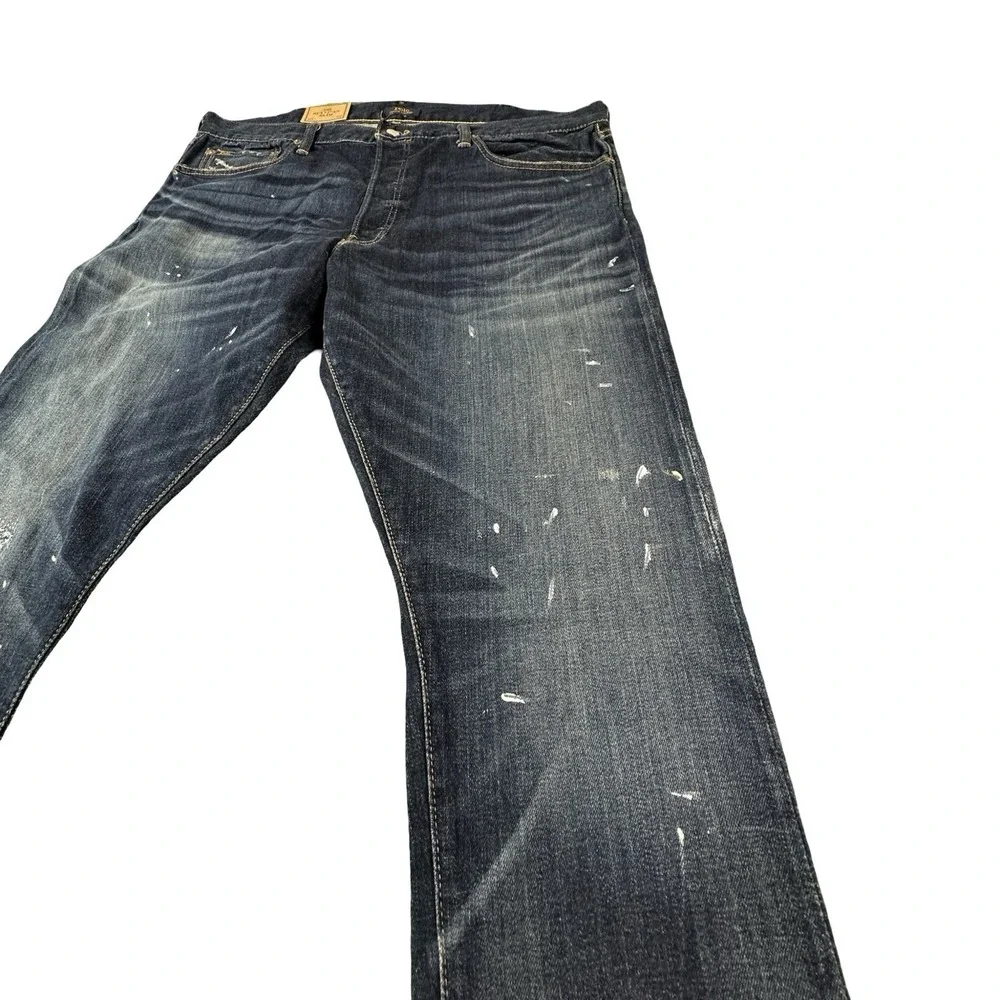 Polo Ralph Lauren Blue Sullivan Slim Paint Splatter Mens Jeans Size 40x32 NWT